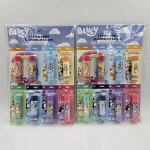 Bluey Tear & Share Flavored Lip Balms for Valentines 8 Count - Lot of 2